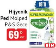 MOLPED P&S HİJYENİK PED GECE 18'Lİ